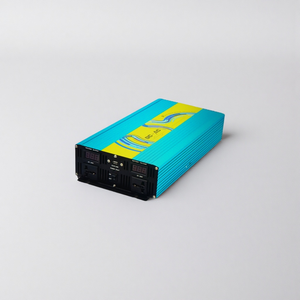蓝黄相间车载逆变器 12V转220V 直流变交流电源转换器 Specification image