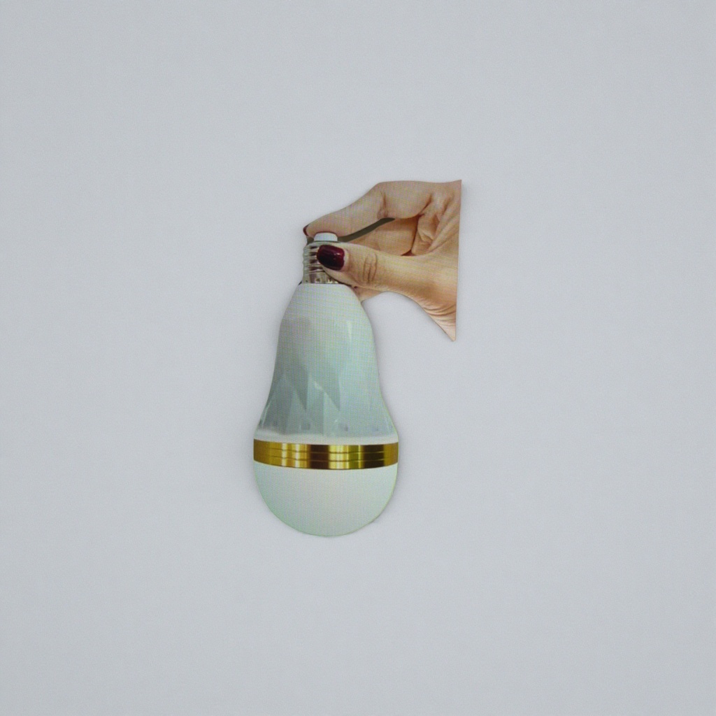 The white light bulb is decorated with a golden ring at the mouth of the bottle Application Scenario