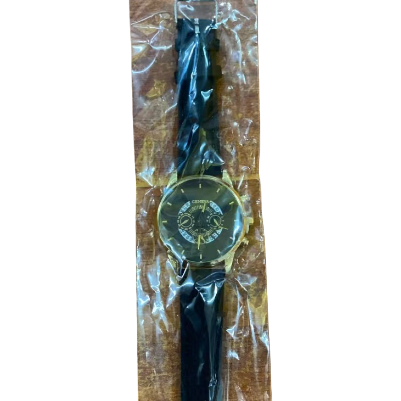 اللون الأسود مع اللون الذهبي الساعات الكوارتز للرجال في أوقات الفراغ التجارية Item Picture