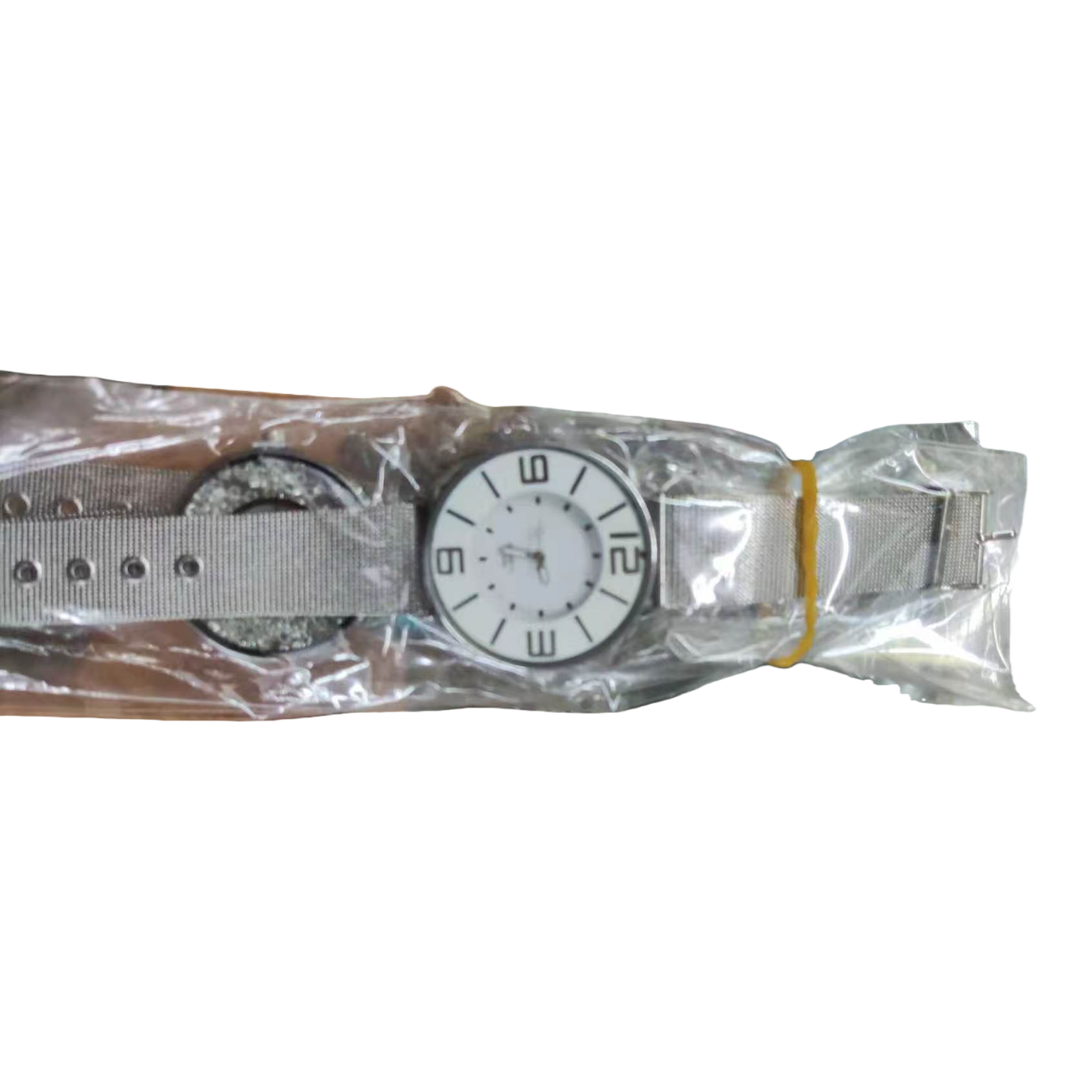 灰色表带手表 男士简约石英表 防水夜光日期显示 Item Picture