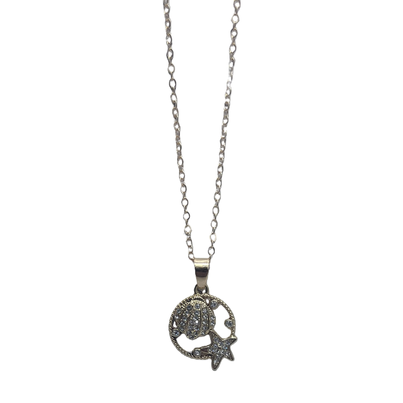 The golden shell star pendant necklace is fashionable, light luxury, simple and versatile Item Picture