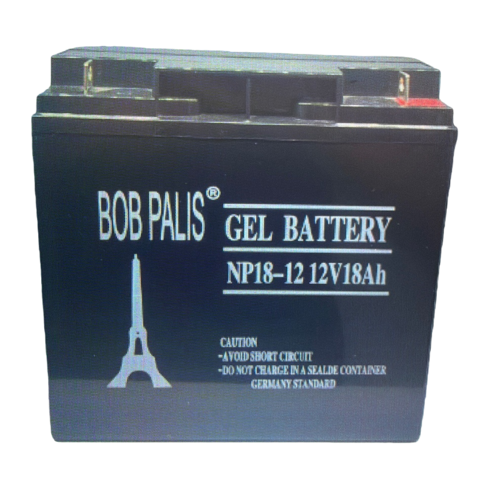BOB PALIS black gel battery NP18-12 12V18Ah with Eiffel Tower pattern Item Picture