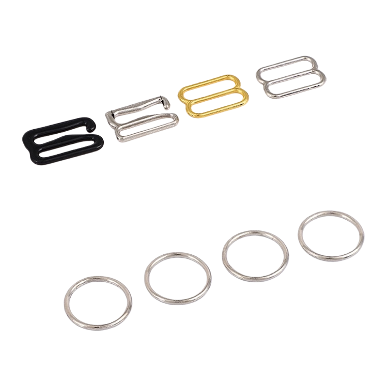 Серебряные липучки на черном металлическом липучке Item Picture