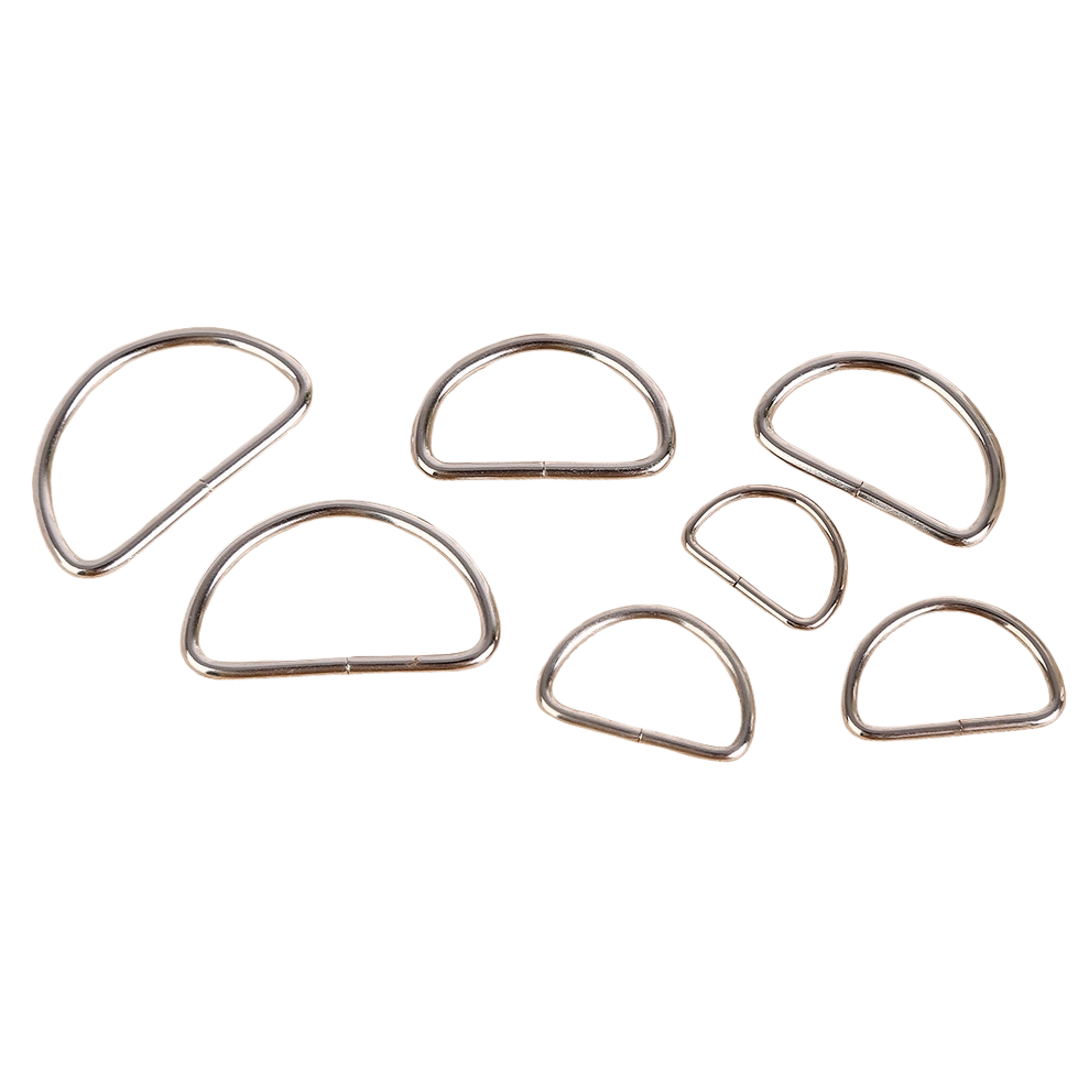 Silver D-ring stainless steel luggage and bag fastener accessories for general use Item Picture