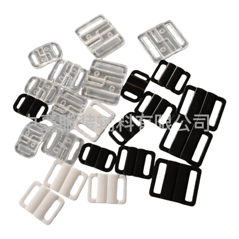 أزرار متعددة الوظائف من الحزام النايلون ذات اللون الأسود الأبيض الشفاف Item Picture