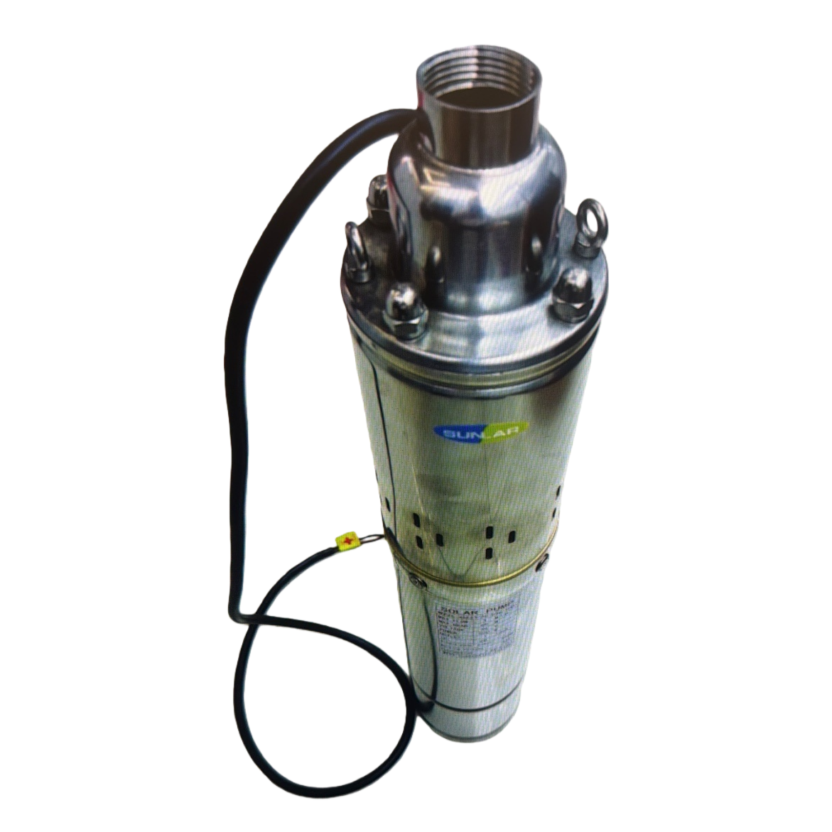 Silver submersible pump for household water pumping and irrigation, pressurized, silent, waterproof, 30 meters in head Item Picture