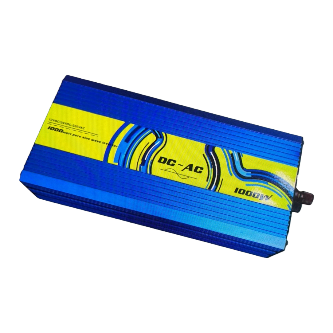 蓝色带黄条纹1000W纯正弦波逆变器车载家用直流变交流 Item Picture