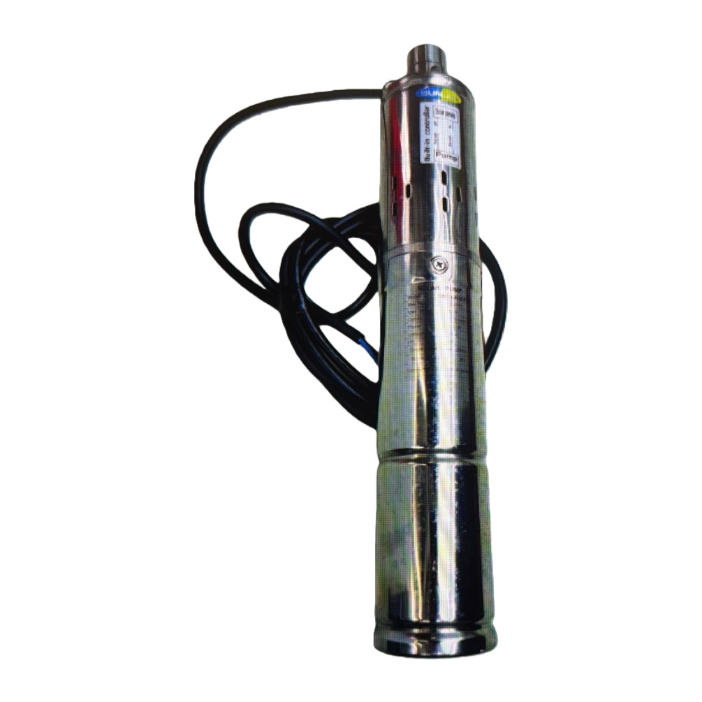 Silver submersible pump for household water pumping and booster, silent and waterproof, with a head of 30 meters Item Picture