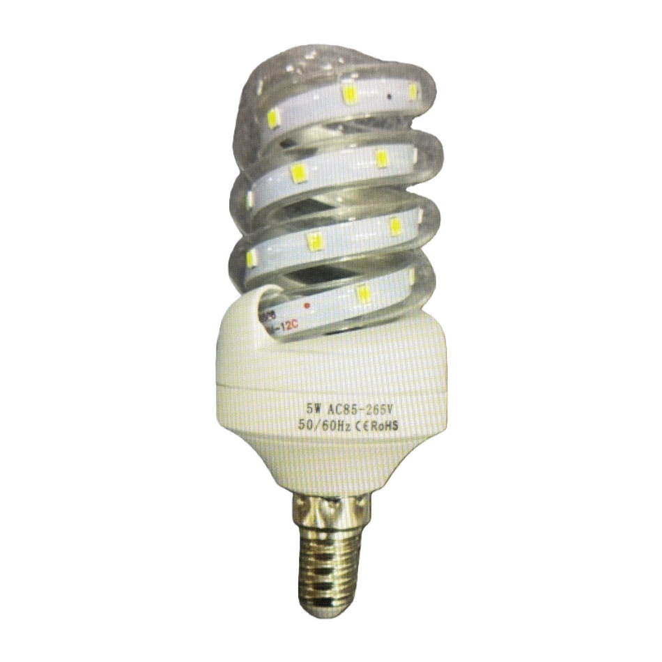 White spiral LED bulb, energy-saving and eye-protecting household lighting, 220V adjustable brightness Item Picture