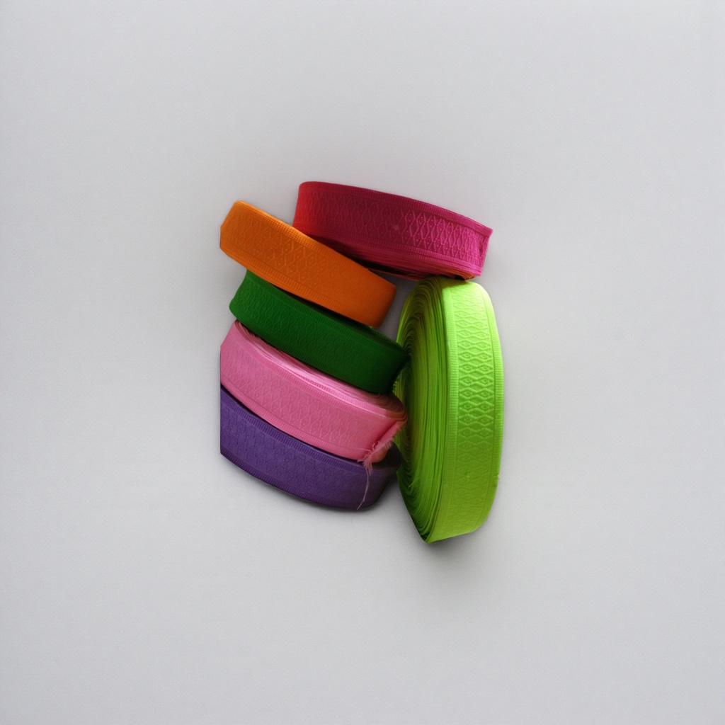 DIY hand-woven decorative materials with multi-color mixed and matched stacked colored webbed rolls details Picture