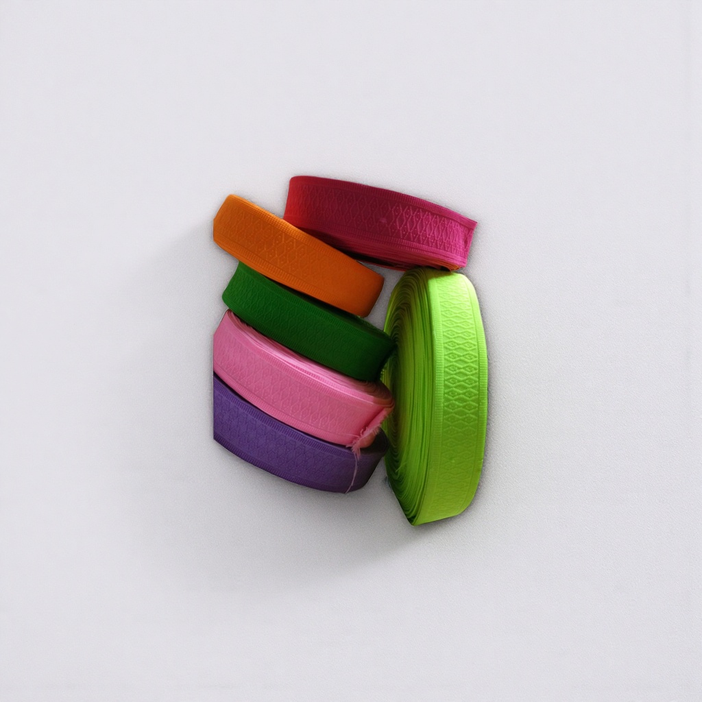 DIY hand-woven decorative materials with multi-color mixed and matched stacked colored webbed rolls Application Scenario