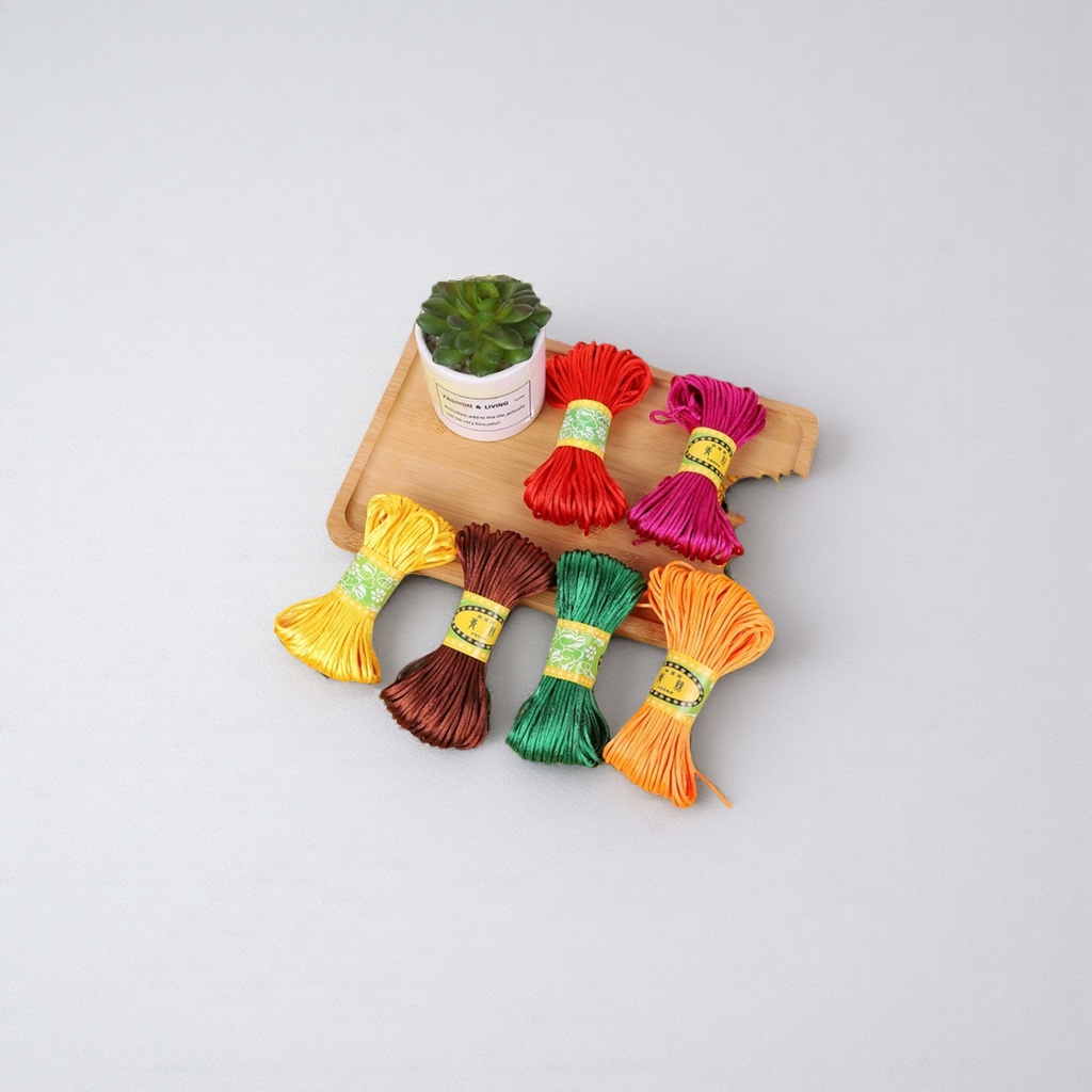 Colorful rope balls are hand-woven for DIY decorative knots. Materials are mixed in multiple colors Application Scenario