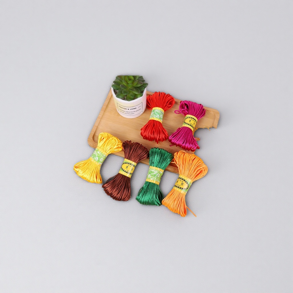 Colorful rope balls are hand-woven for DIY decorative knots. Materials are mixed in multiple colors details Picture