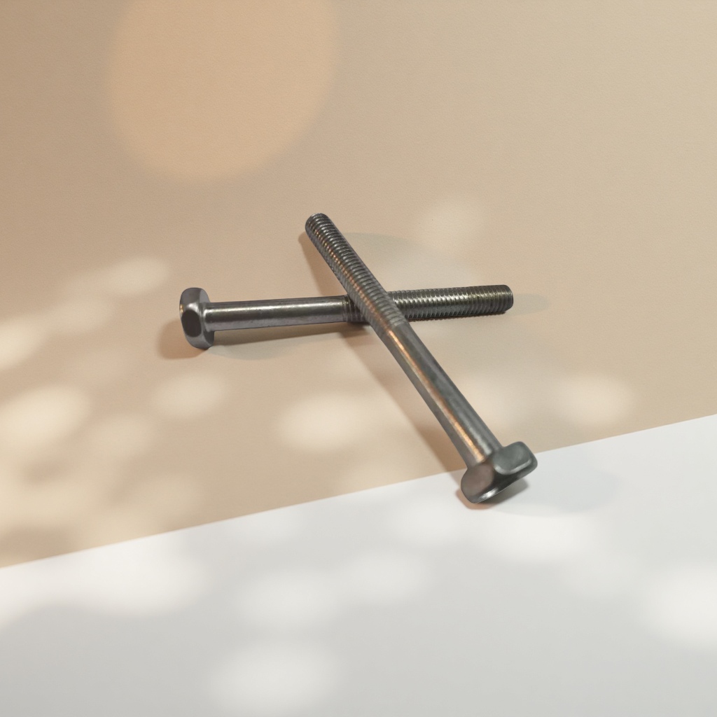 Silver bolts, stainless steel hexagonal bolts, M6×30mm threaded fasteners details Picture