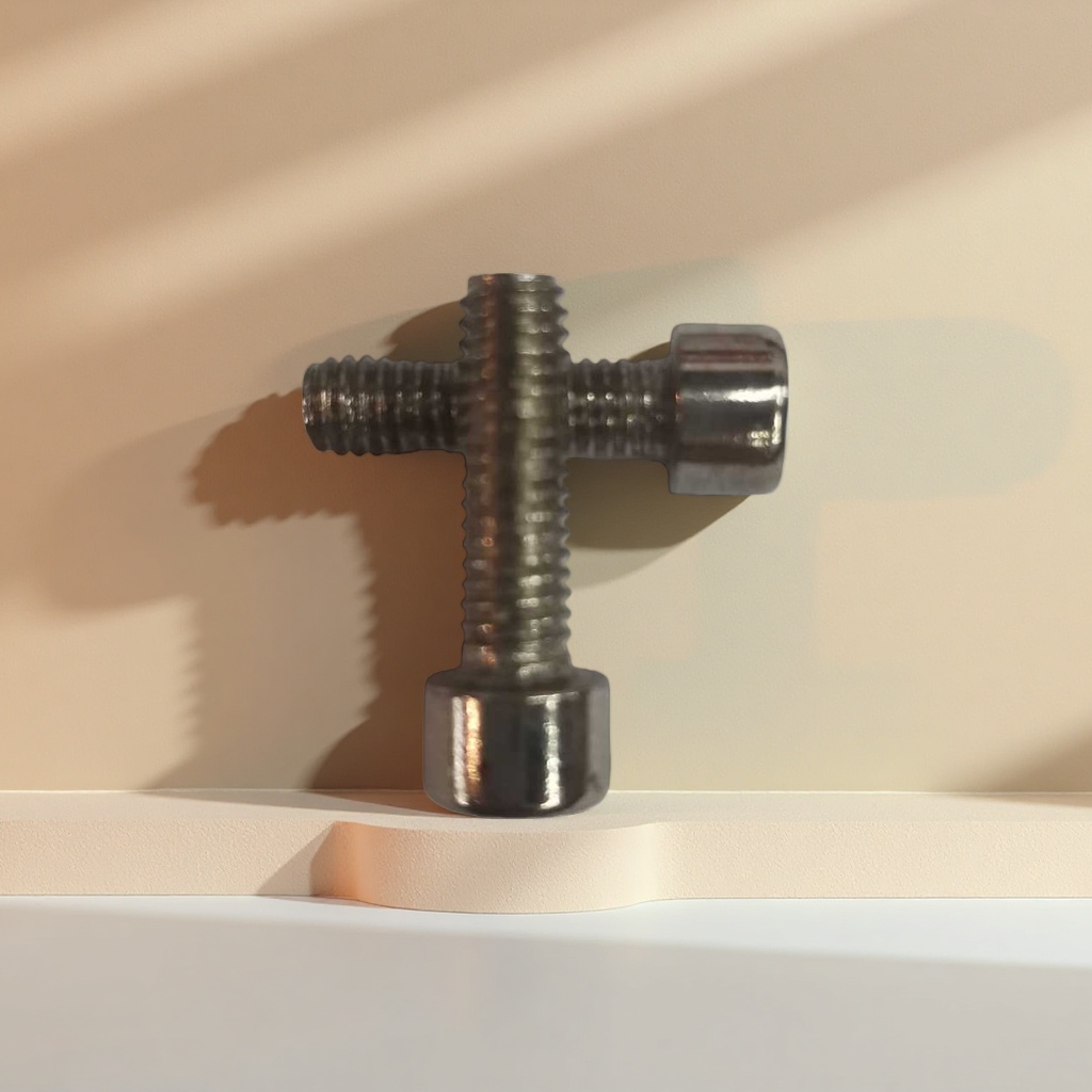 Silver bolts, stainless steel hexagonal bolts, M6×30, mechanical parts, general fasteners Application Scenario