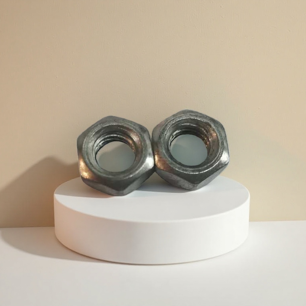 Two silver hexagonal nuts each of M6, M8, M10, M12, M14 and M16 Specification image