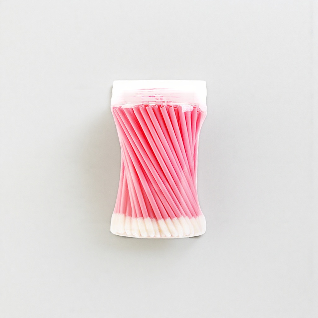 Pink medical cotton swabs, sterile and independently packaged, suitable for household cleaning and makeup removal Specification image