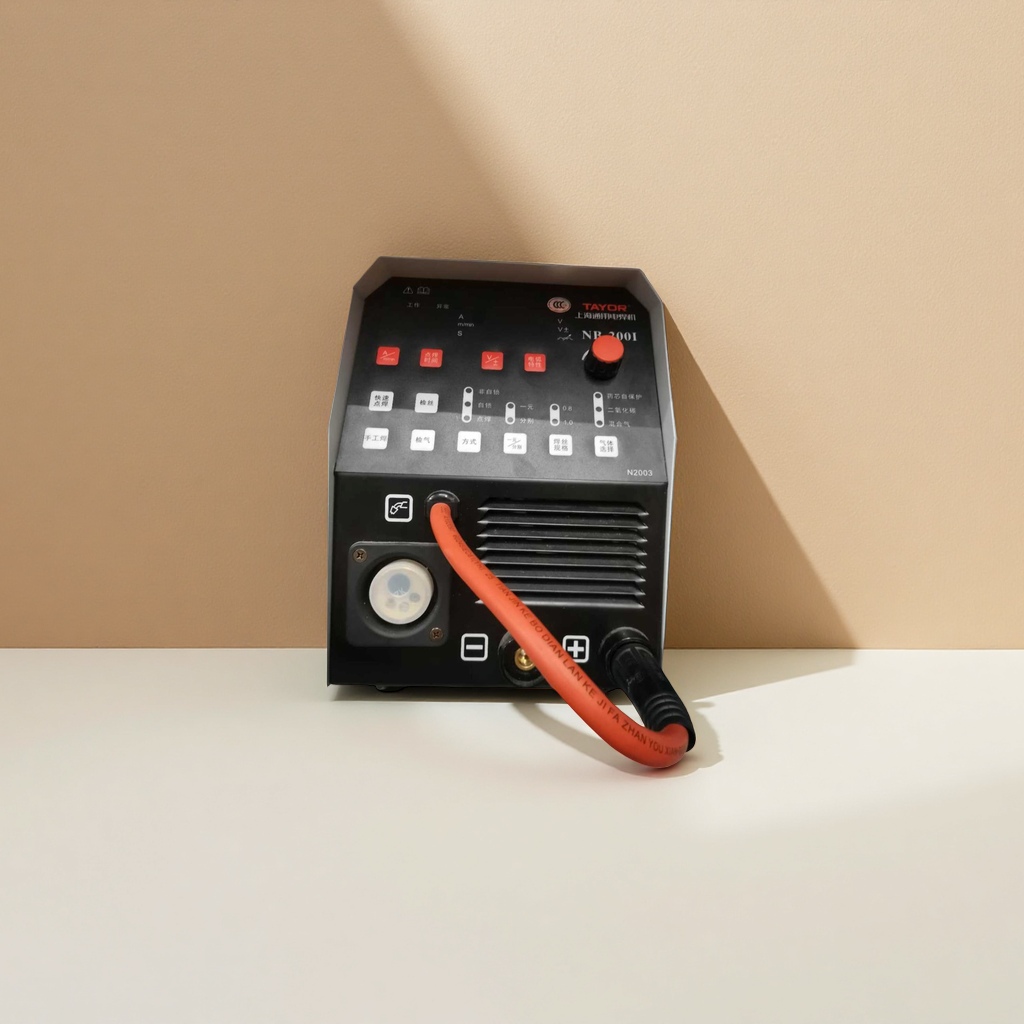 Black electric welding machine with orange cable multi-control button knob Application Scenario