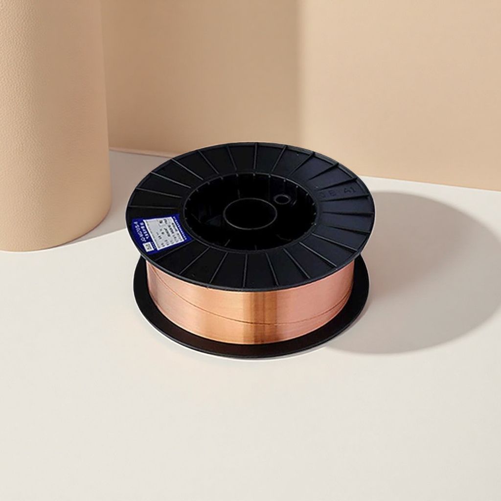 The black wire reel rolls copper-colored welding wire, which is a special copper-clad steel welding wire for electric welding and can withstand high temperatures Application Scenario