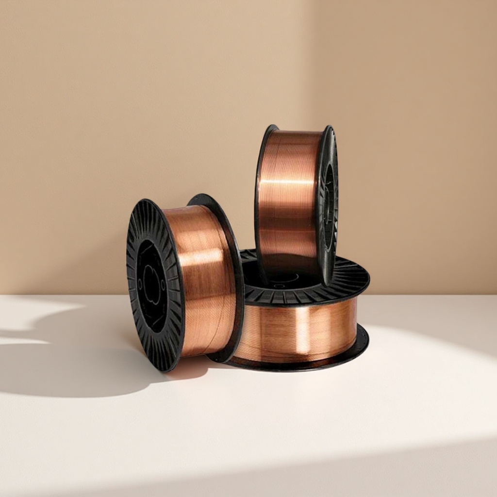 Copper-colored welding wire is rolled into high-quality copper core welding materials for high-temperature resistant welding Specification image