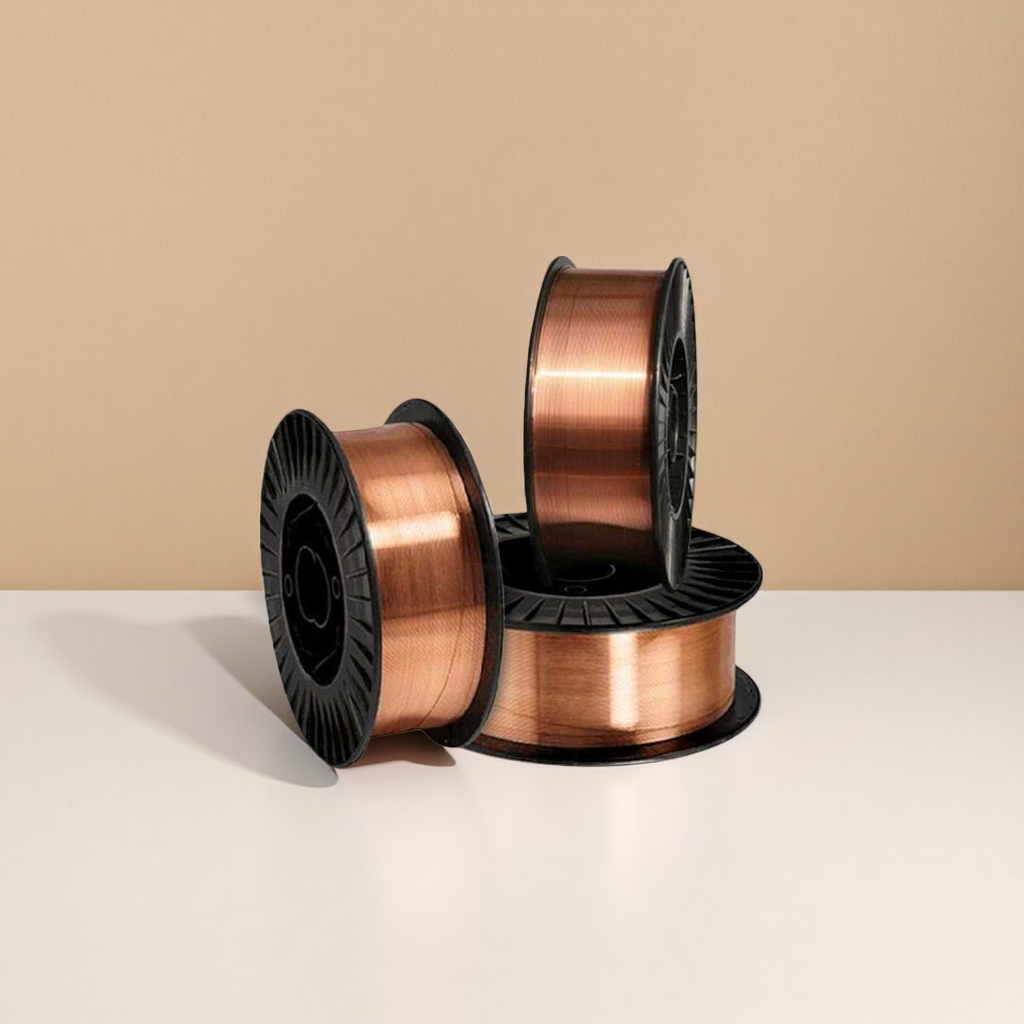 Copper-colored welding wire is rolled into high-quality copper core welding materials for high-temperature resistant welding details Picture