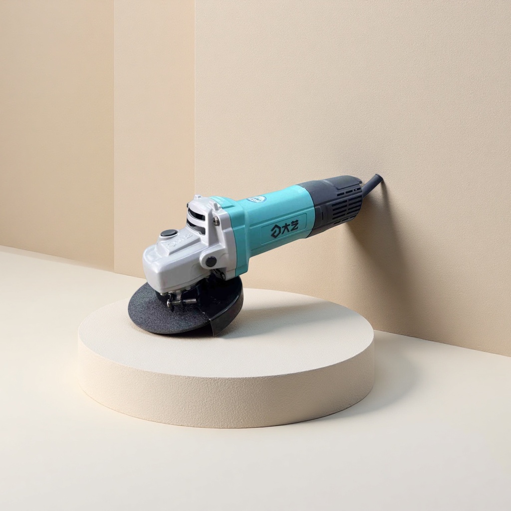 Blue-green Angle grinder 100mm handheld power tool, suitable for both household and industrial use details Picture