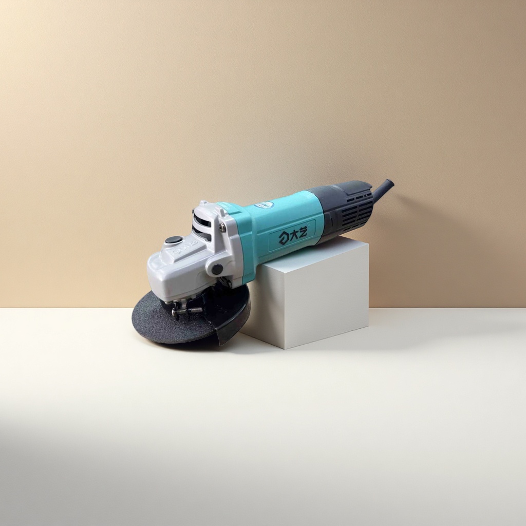 Blue-green Angle grinder 100mm handheld power tool, suitable for both household and industrial use Specification image