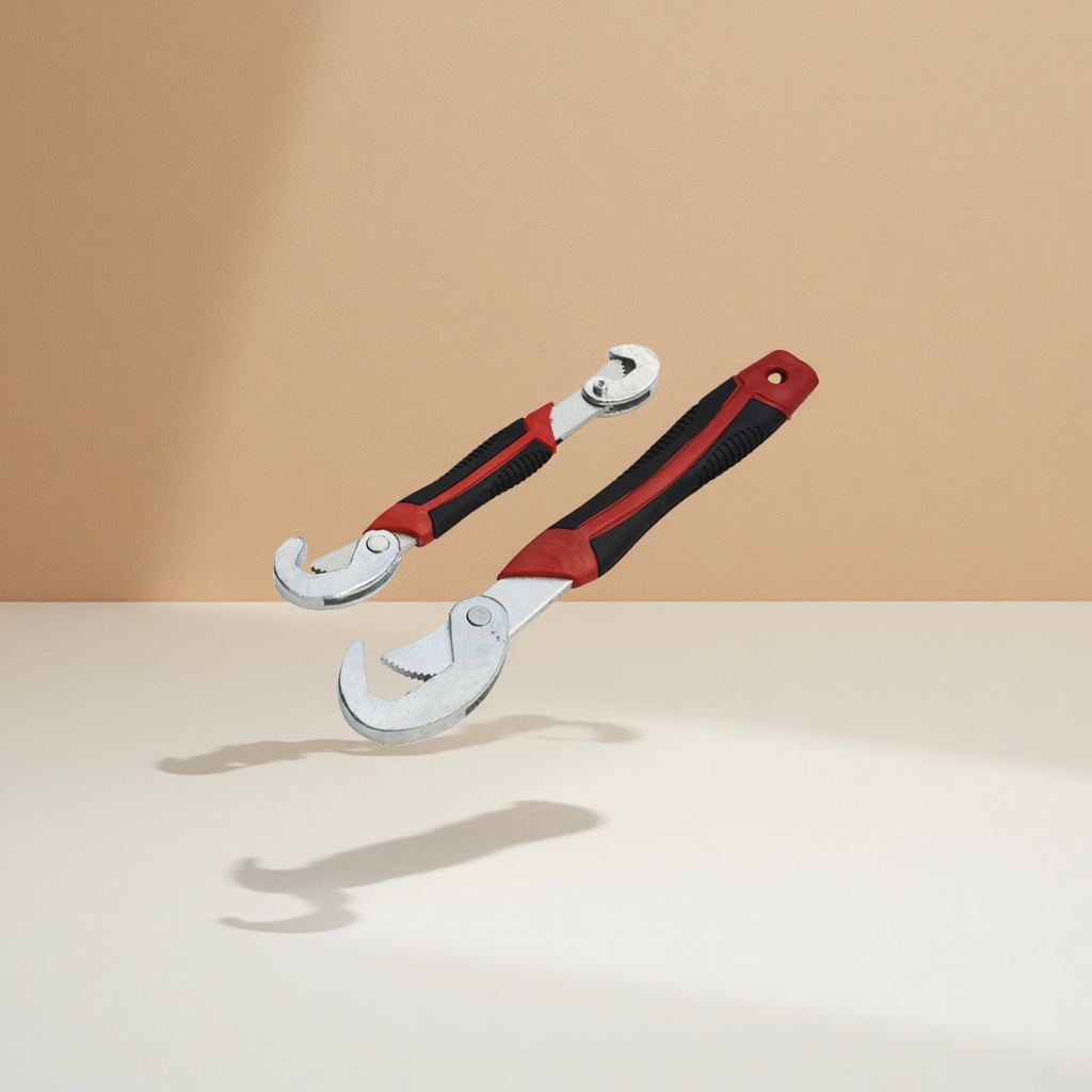 A multi-functional and labor-saving hardware tool with adjustable red and black handles Specification image