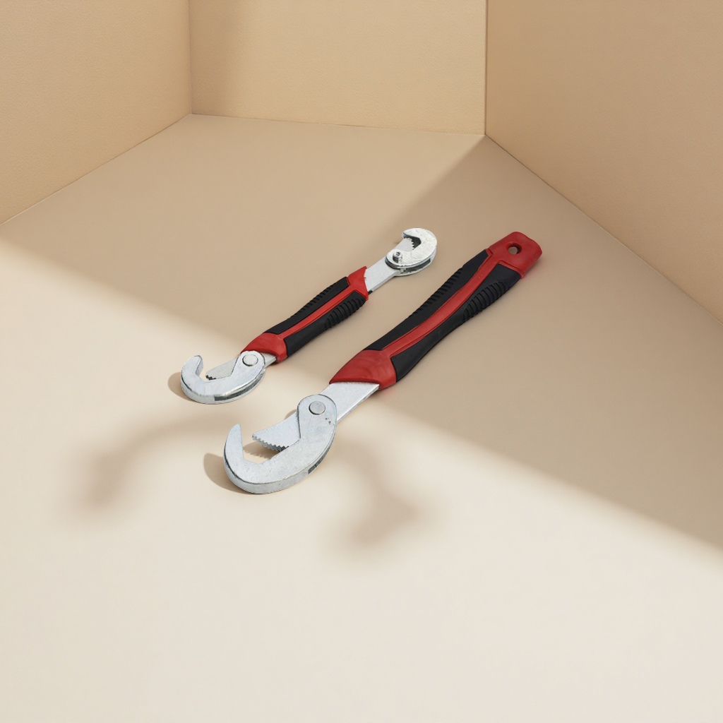 A multi-functional and labor-saving hardware tool with adjustable red and black handles details Picture