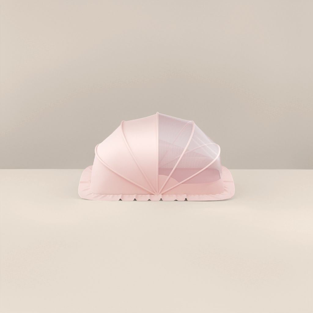 粉色婴儿蚊帐产品图