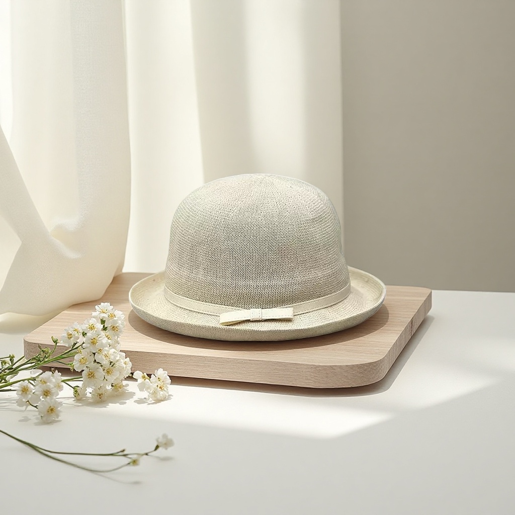 Beige woven fisherman's hat, a casual and versatile sun-protective hat Specification image