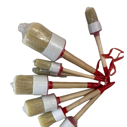 A set of household cleaning brushes with multiple wooden handles, combining hard and soft bristles Item Picture