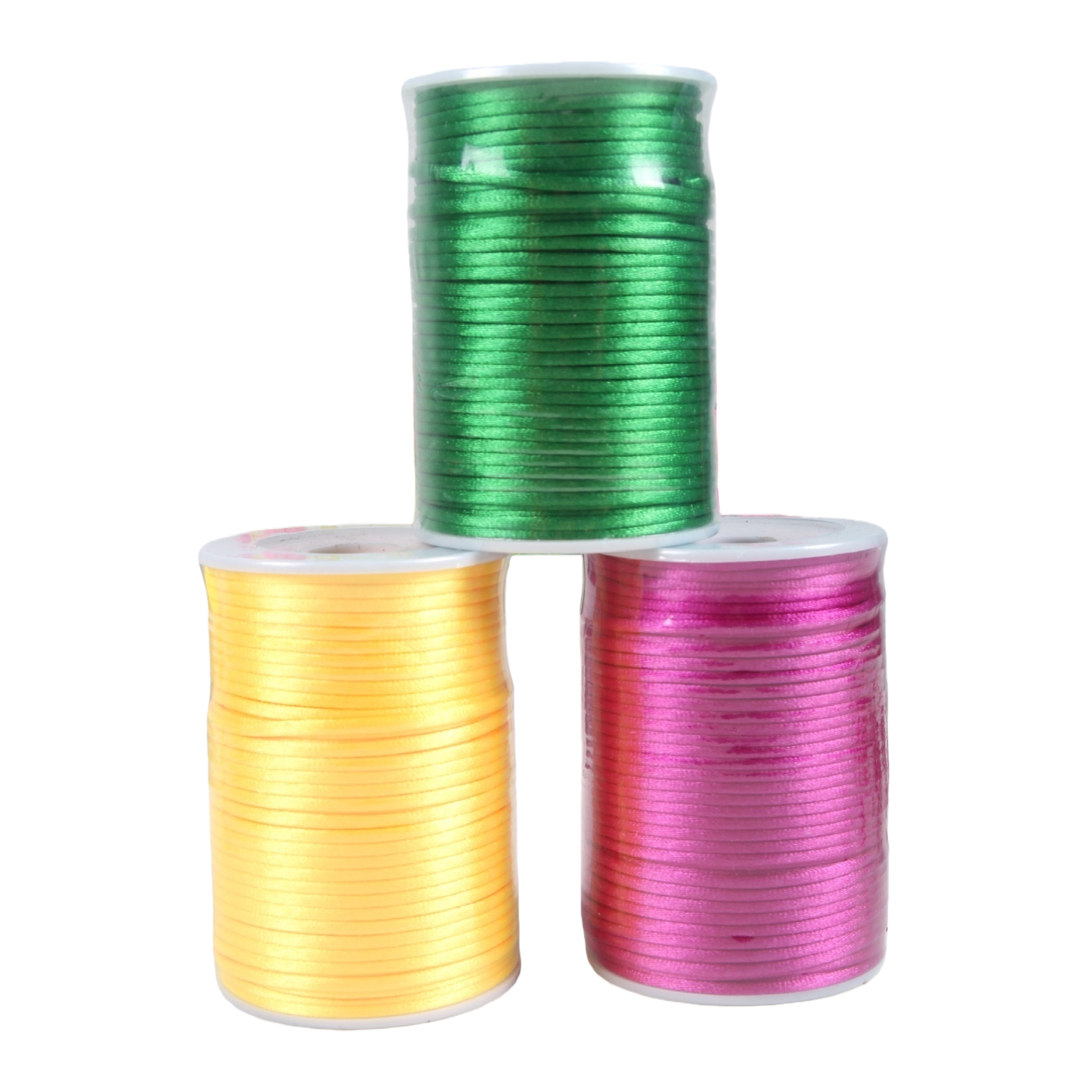 شريط أخضر أصفر وردي مزخرف بأغلفة مزدوجة الألوان Item Picture