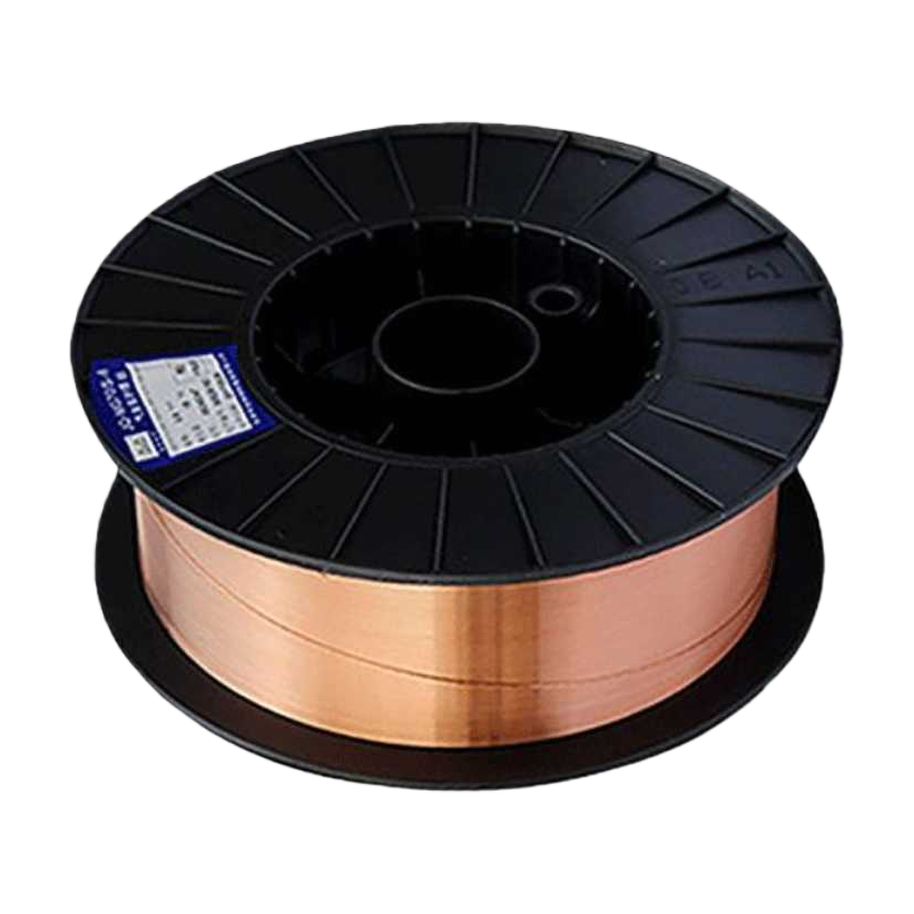 The black wire reel rolls copper-colored welding wire, which is a special copper-clad steel welding wire for electric welding and can withstand high temperatures Item Picture