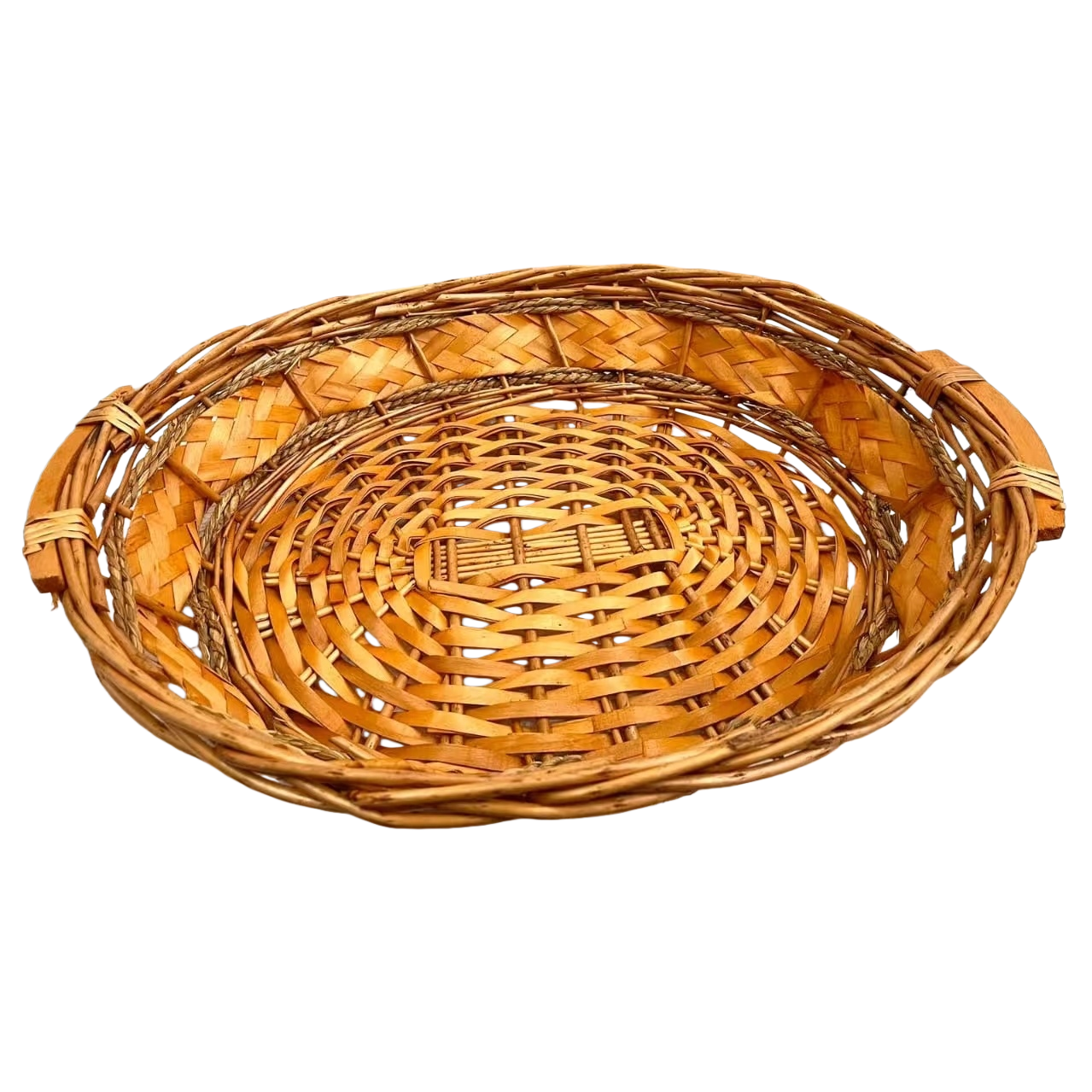 棕色藤编收纳篮子家用客厅卧室储物篮编织工艺环保自然 Item Picture