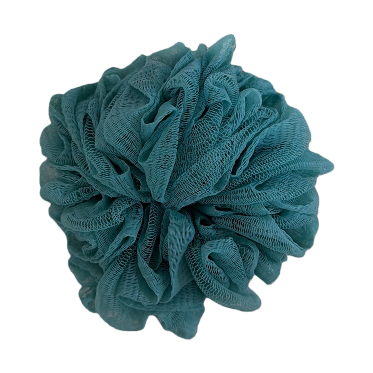 The light green natural plant fiber bath ball is a skin-friendly exfoliating and scrubbing tool Item Picture