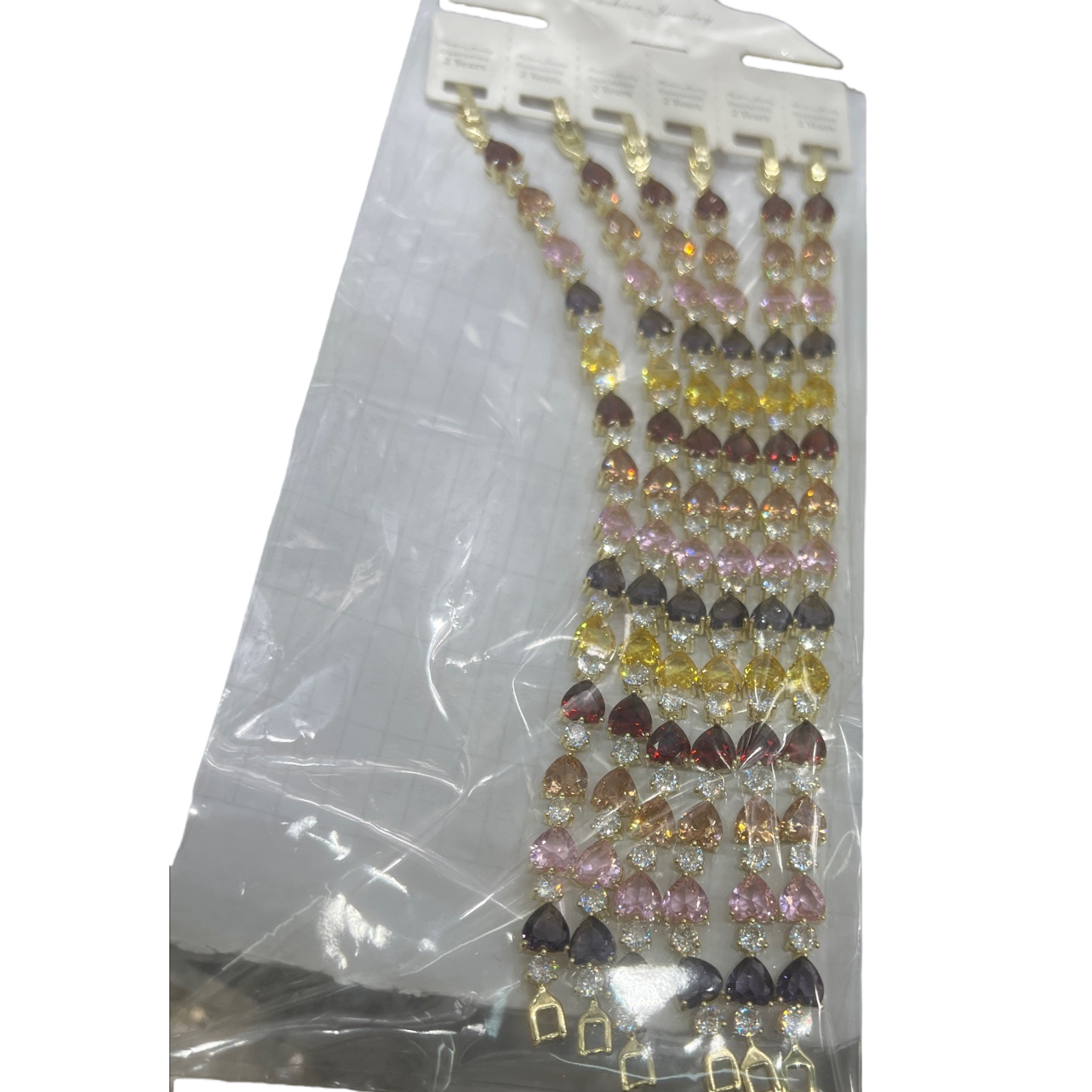 彩色心形宝石项链串饰时尚百搭精致礼物 Item Picture