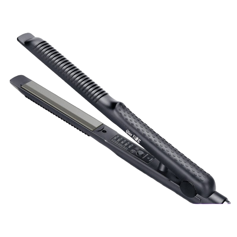 The black straight plate clip is a constant-temperature ceramic that heats up quickly, shapes without damaging hair, and is portable for home use Item Picture