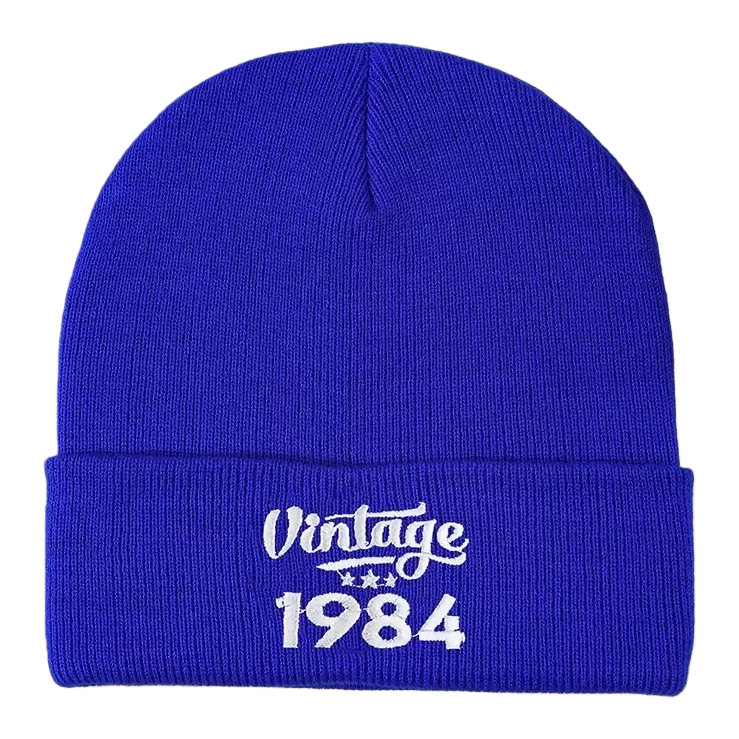 Blue knitted cap, warm woolen cap, a casual and versatile cap for both men and women in winter Item Picture