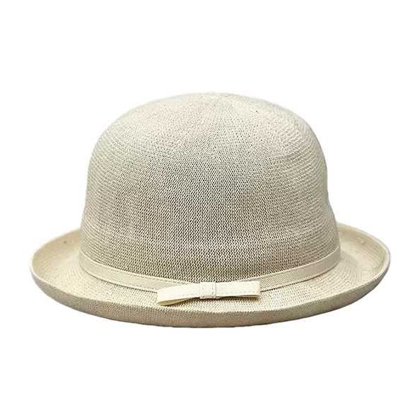 Beige woven fisherman's hat, a casual and versatile sun-protective hat Item Picture