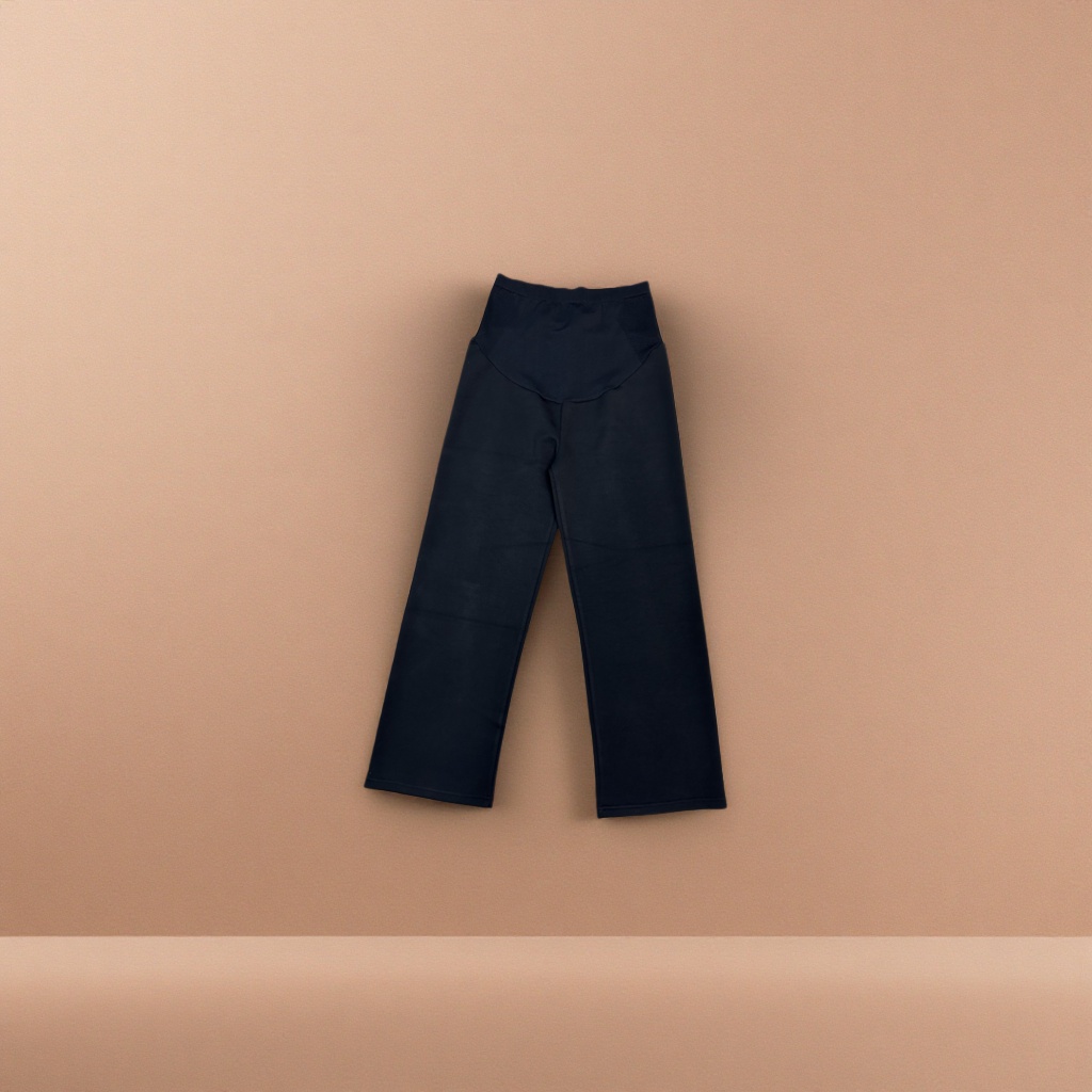 Black maternity pants, high waist, slimming, elastic and comfortable maternity pants