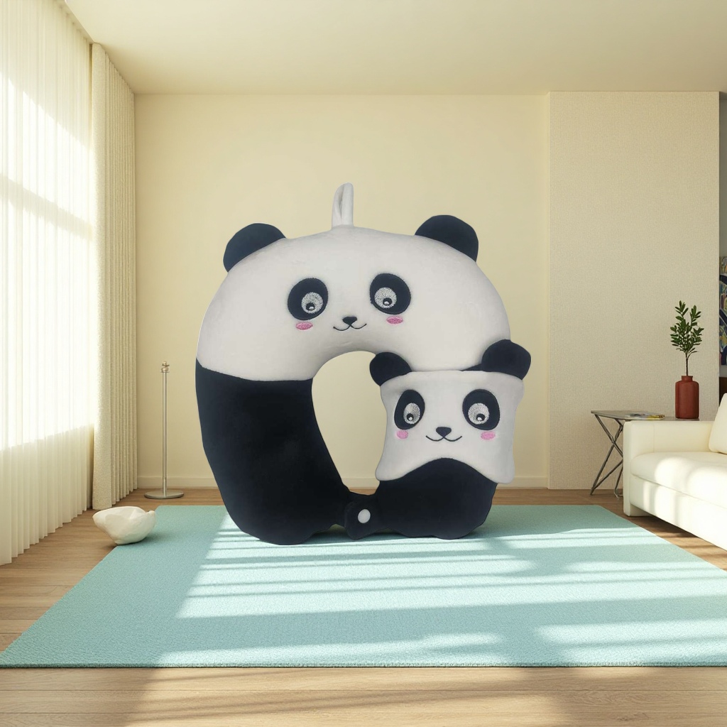 Panda-shaped ice-feeling gel neck pillow, specially designed for summer cool office midday rest Specification image