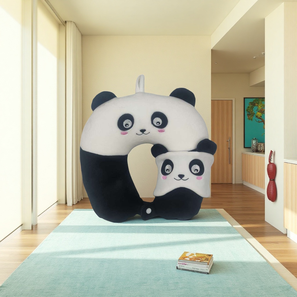 Panda-shaped ice-feeling gel neck pillow, specially designed for summer cool office midday rest Application Scenario