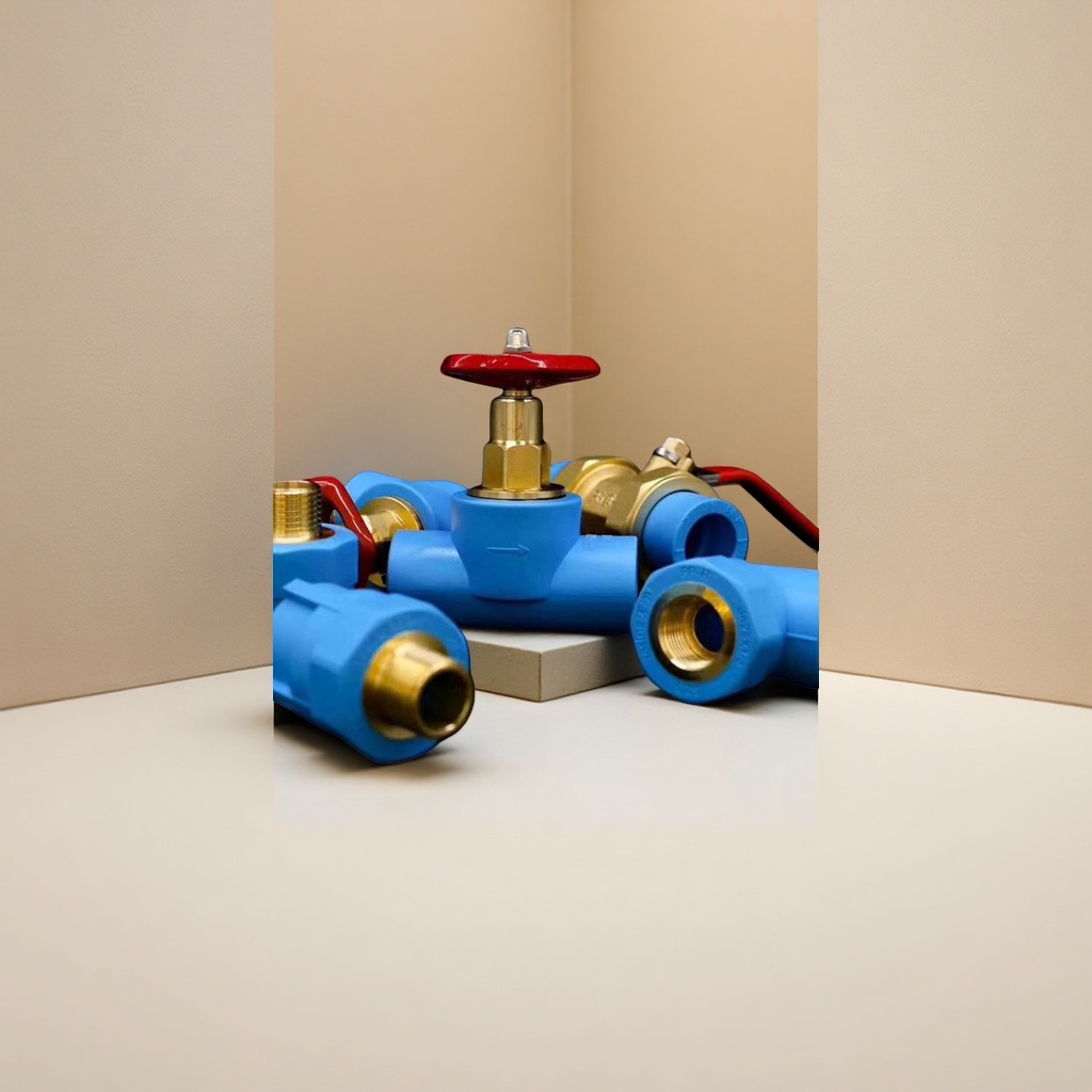 Blue pipe fittings, PVC pipe fittings, universal type, corrosion-resistant and anti-aging, specially designed for home decoration water and electricity details Picture