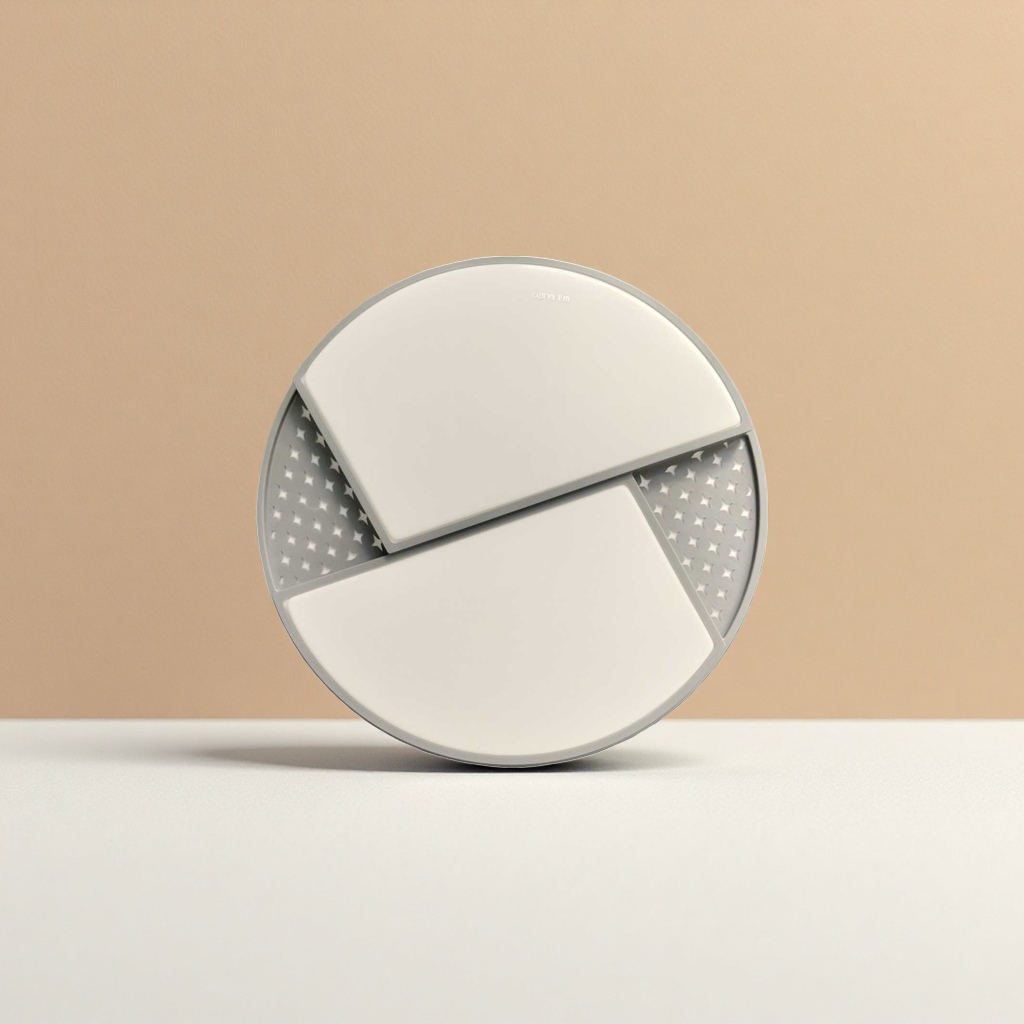 White circular ceiling lamp, a simple and modern LED energy-saving lighting fixture for living rooms and bedrooms