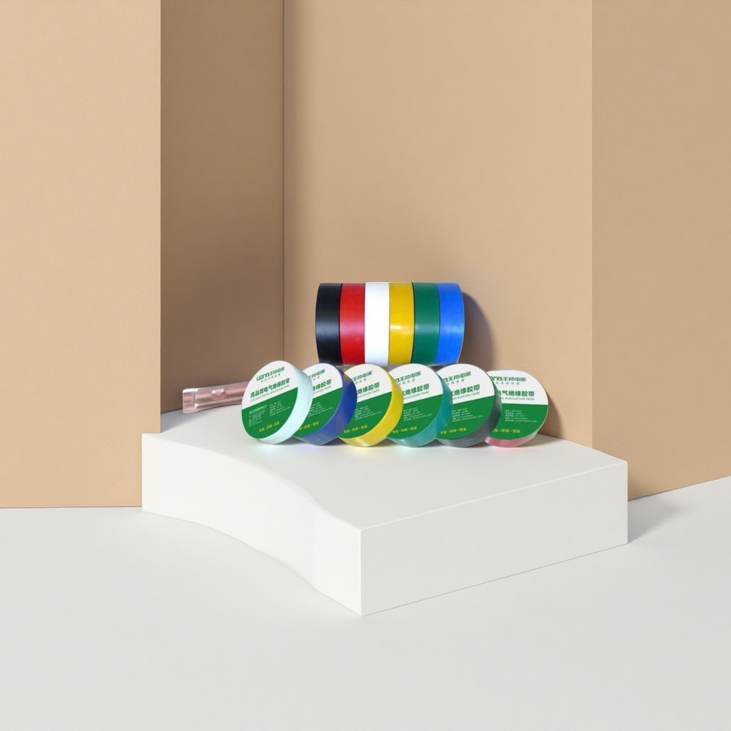 Colored electrical insulating tape roll made of PVC material, waterproof and heat-resistant, 20 meters long and 19mm wide