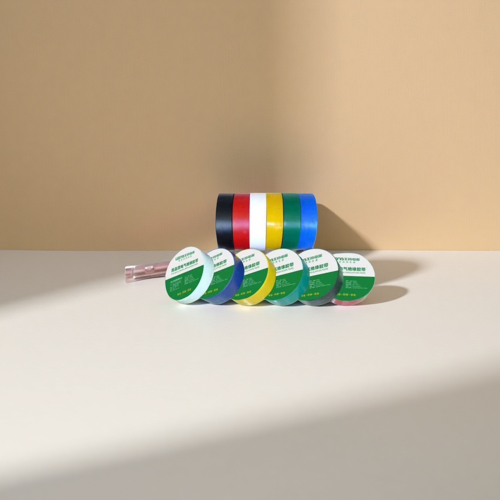 Colored electrical insulating tape roll made of PVC material, waterproof and heat-resistant, 20 meters long and 19mm wide Application Scenario