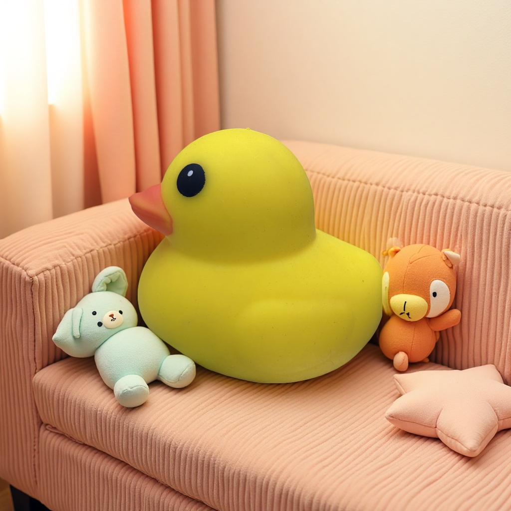 The yellow rubber duck is a bathroom toy and a floating water toy for children's bathing. It's cute and fun details Picture