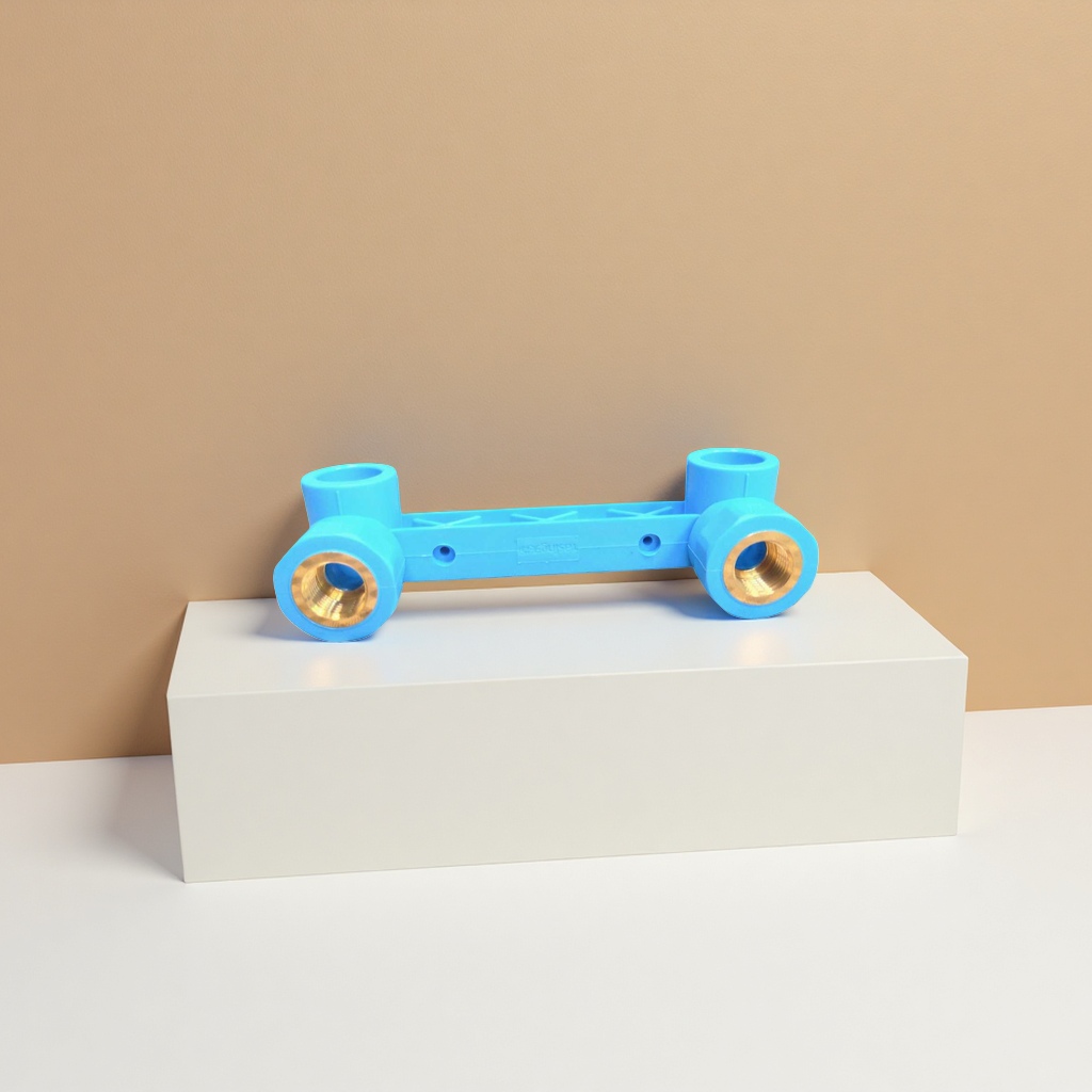 Blue plastic pipe fittings, straight-through three-way elbows, PPR and PVC universal accessories