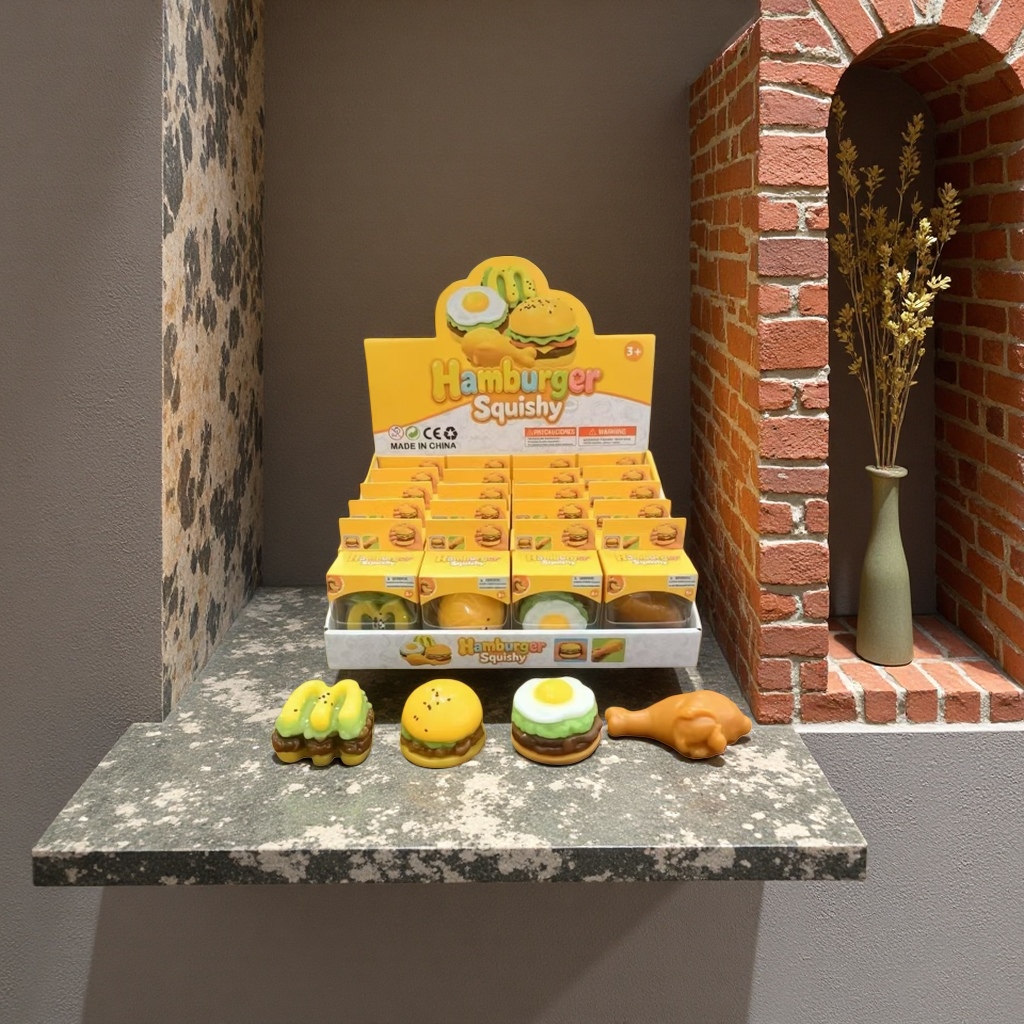 Yellow hamburger toy display box Specification image